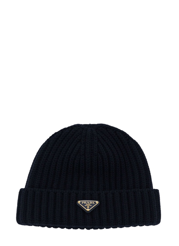 Photo: Prada Logo Motif Beanie Hat