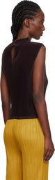 PLEATS PLEASE ISSEY MIYAKE Brown Mist July Tank Top