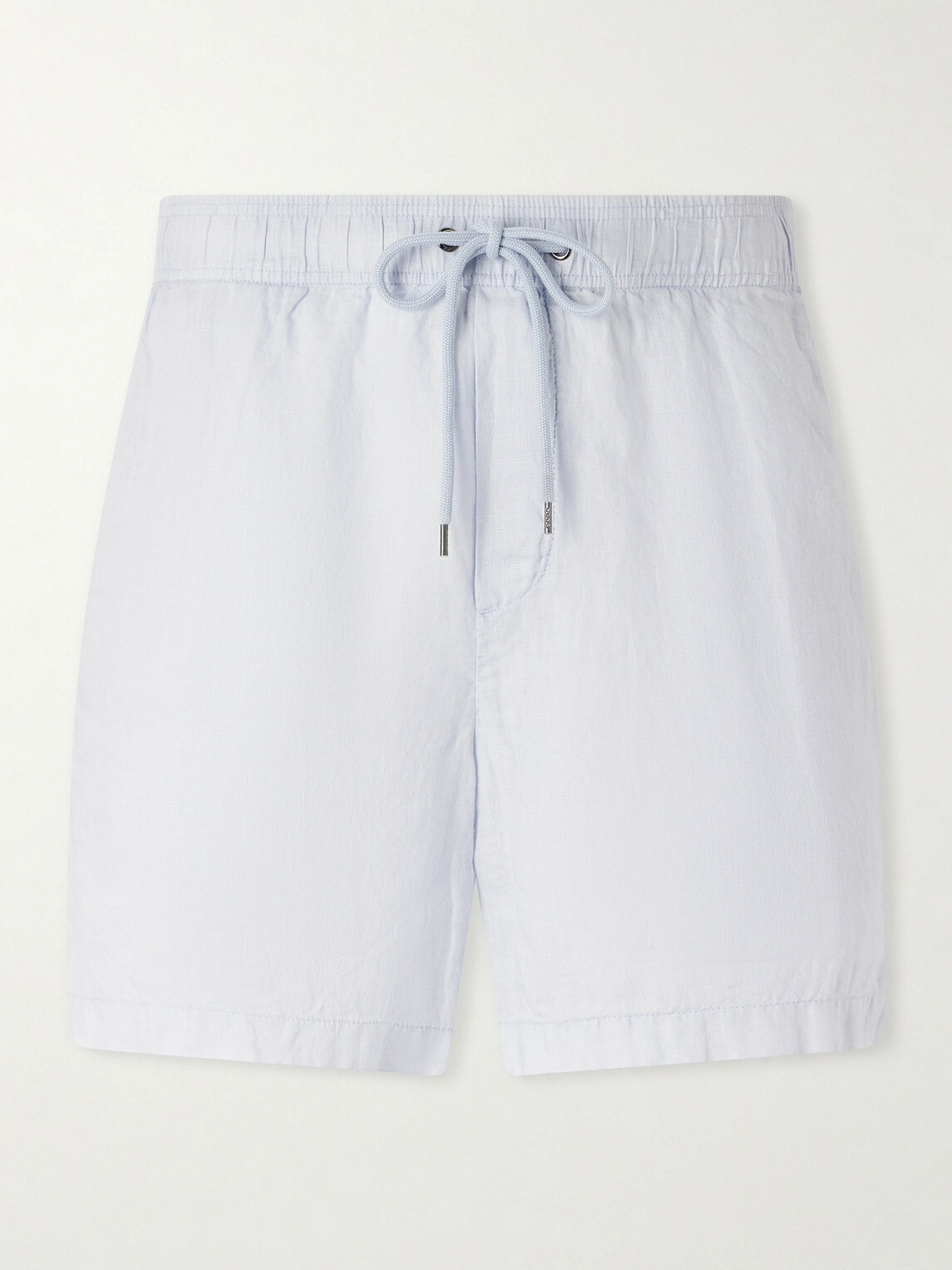 James Perse - Straight-Leg Garment-Dyed Linen Drawstring Shorts - Blue