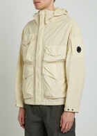 C.P. Company Goggle Hooded Shell Jacket Beige