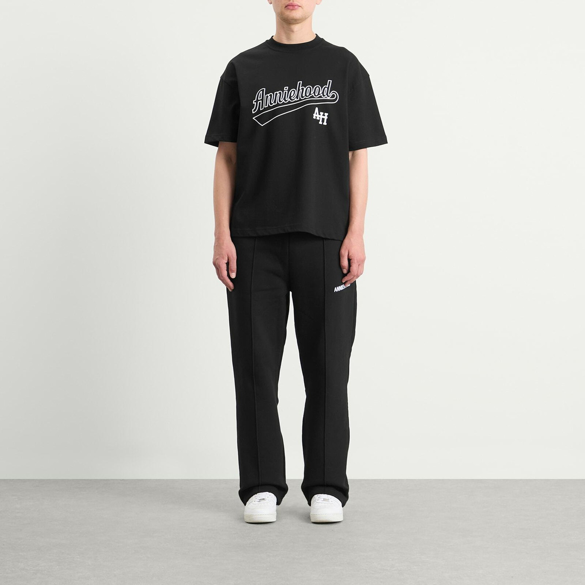 ANNIE HOOD Men's Baseball T-Shirt in Black