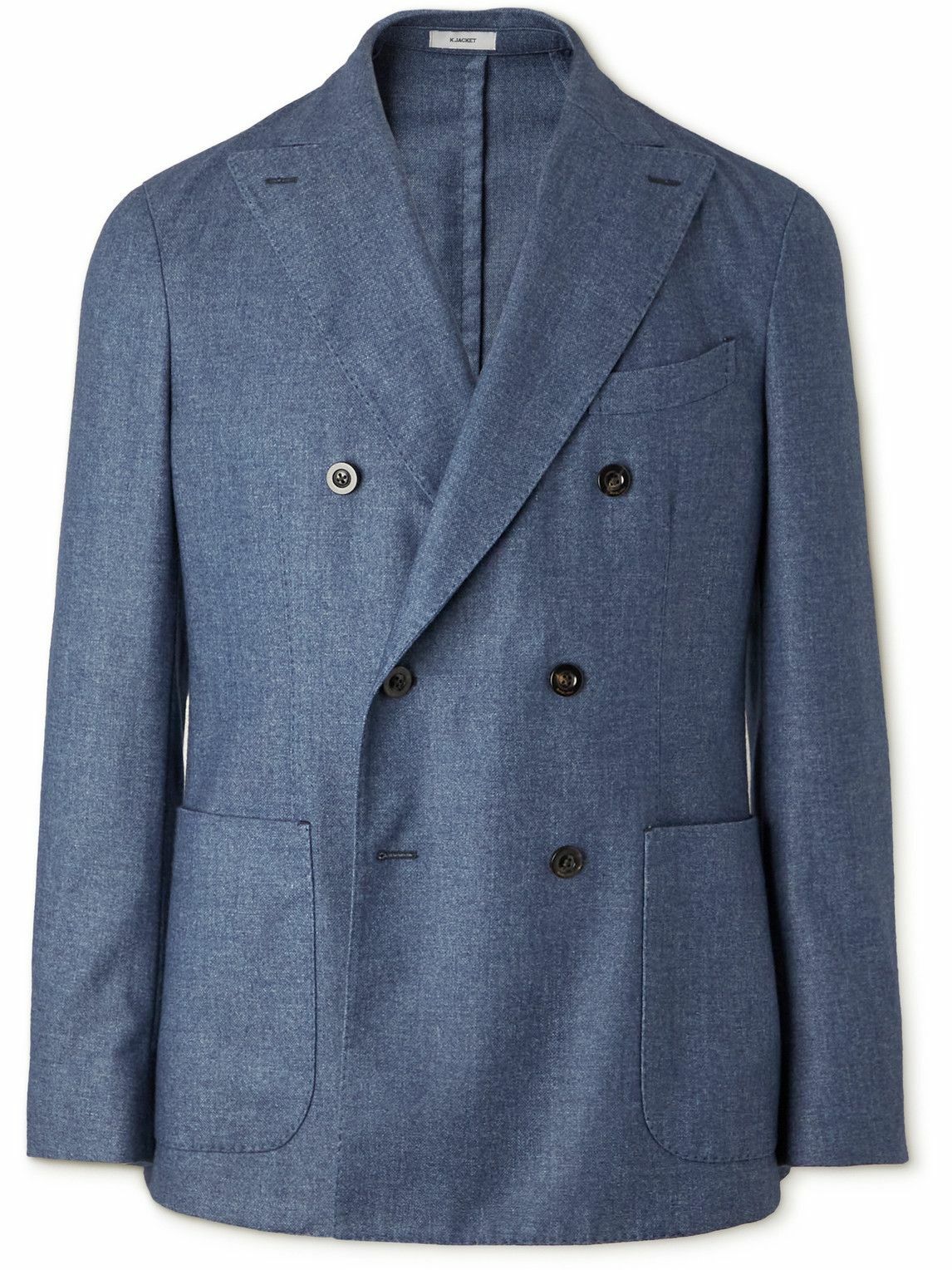 Boglioli - Double-Breasted Cashmere-Blend Blazer - Blue Boglioli