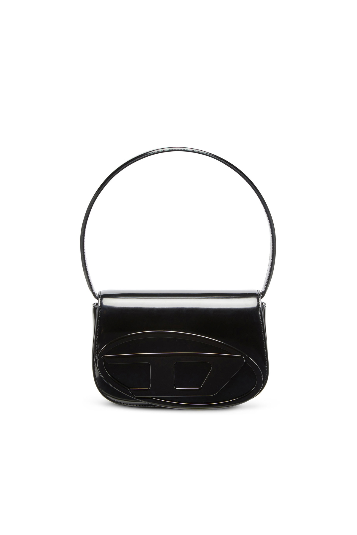 Diesel 1DR-Iconic shoulder bag in mirrored leather - Shoulder Bags