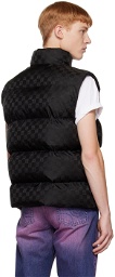 MISBHV Black Monogram Puffer Vest