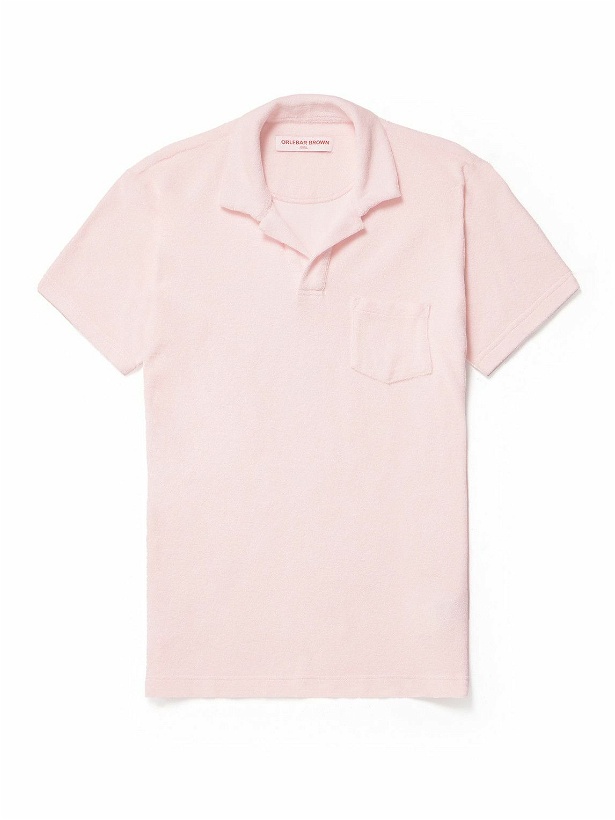 Photo: Orlebar Brown - Cotton-Terry Polo Shirt - Pink