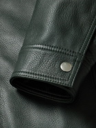 Mr P. - Full-Grain Leather Coach Jacket - Green