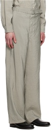 LEMAIRE Gray Seamless Belted Trousers