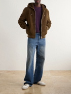 Mr P. - Hooded Shearling Jacket - Brown