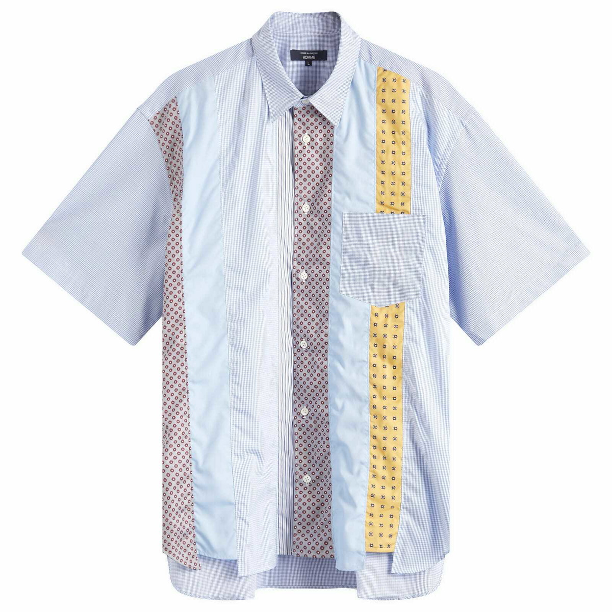 トップス COMME des GARCONS HOMME PATCHWORK SHIRT COMME des GARCONS SHIRT Multi Check Patchwork Shirt Size XS