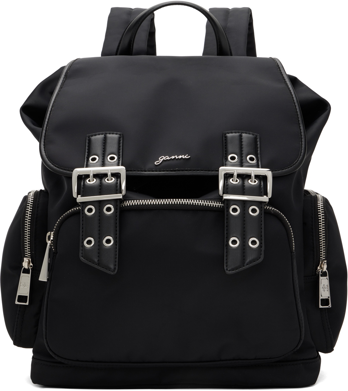 GANNI Women's Recycled Tech Backpack in Black GANNI