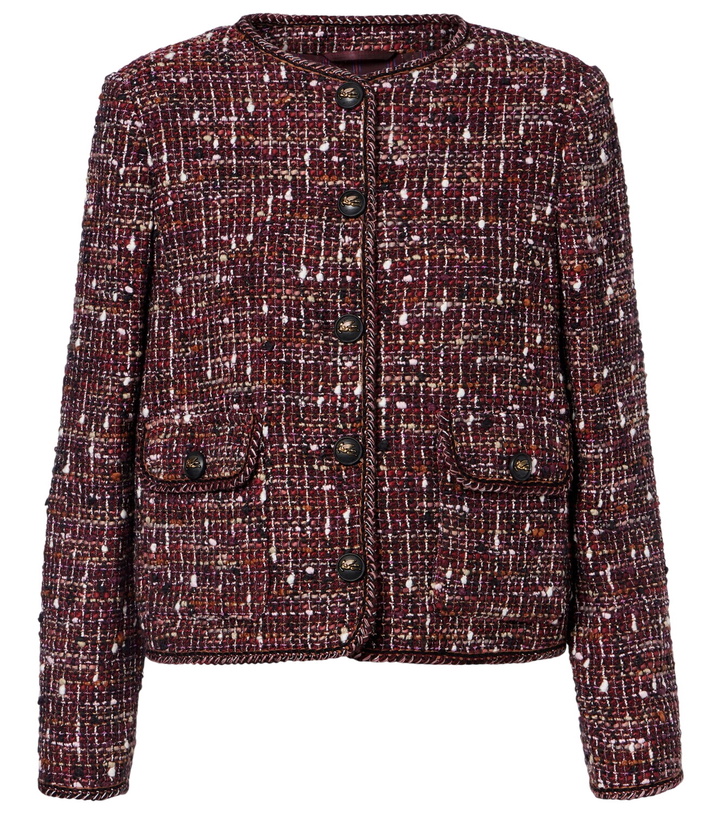 Photo: Etro Cropped cotton-blend bouclé jacket