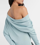 Tom Ford Off-shoulder cashmere-blend midi dress