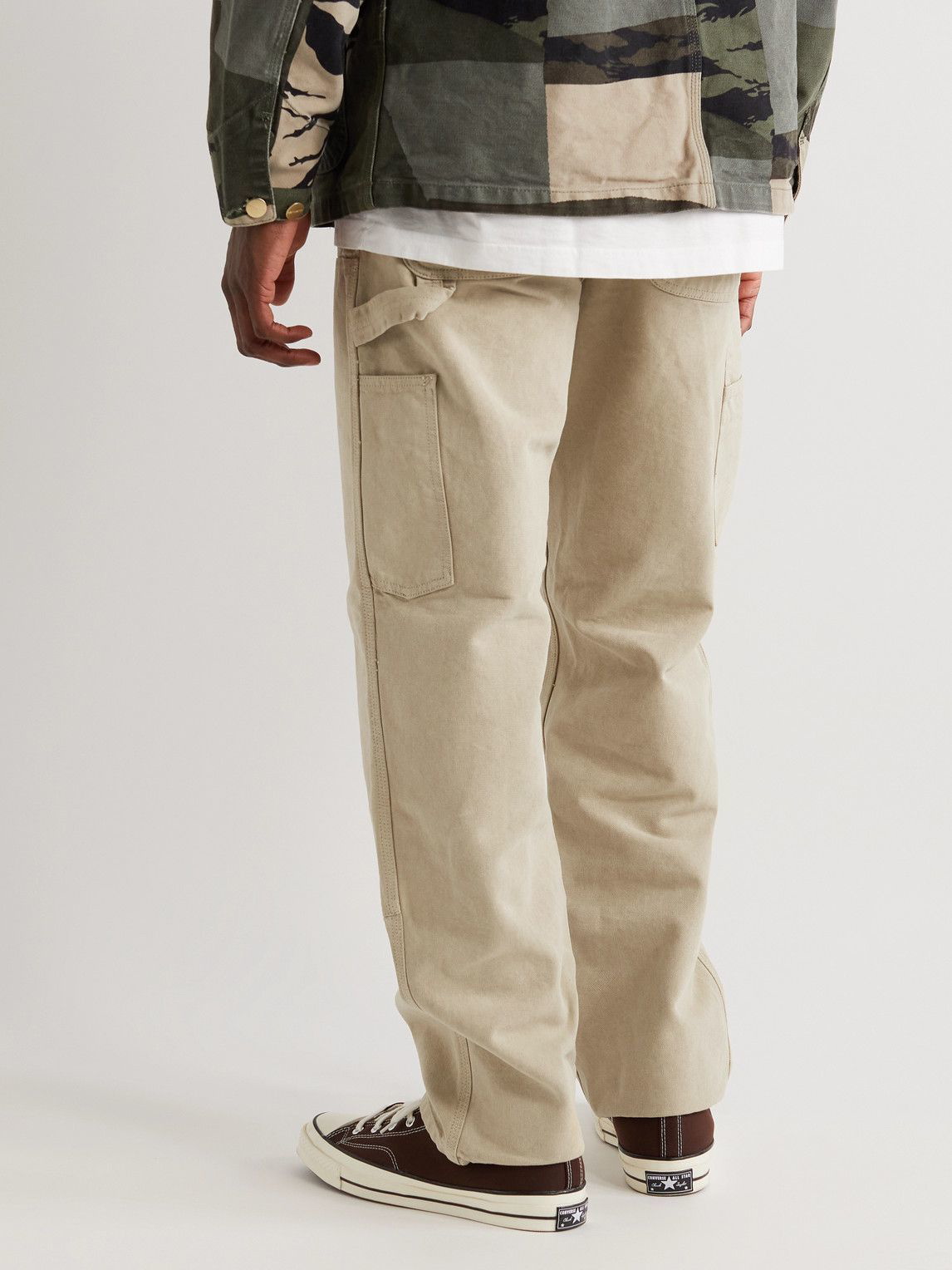 Beige Side pocket organic-cotton wide-leg trousers | Raey | MATCHES UK