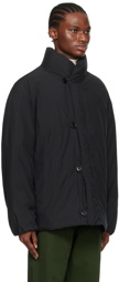 LEMAIRE Black Funnel Neck Jacket