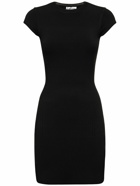 VICTORIA BECKHAM - Cap Sleeve Fitted Viscose Mini Dress