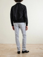 TOM FORD - Slim-Fit Straight-Leg Cotton-Blend Trousers - Blue