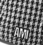 AMI - Houndstooth Wool-Blend Baseball Cap - Black