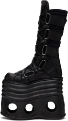 VETEMENTS Black New Rock Edition Platform Tower Boots