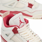 Air Jordan Women's 4 'Love Letter' Sneaker in Pale Ivory/Sierra Red/Tough Red