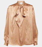 Frame Tie-neck silk blouse
