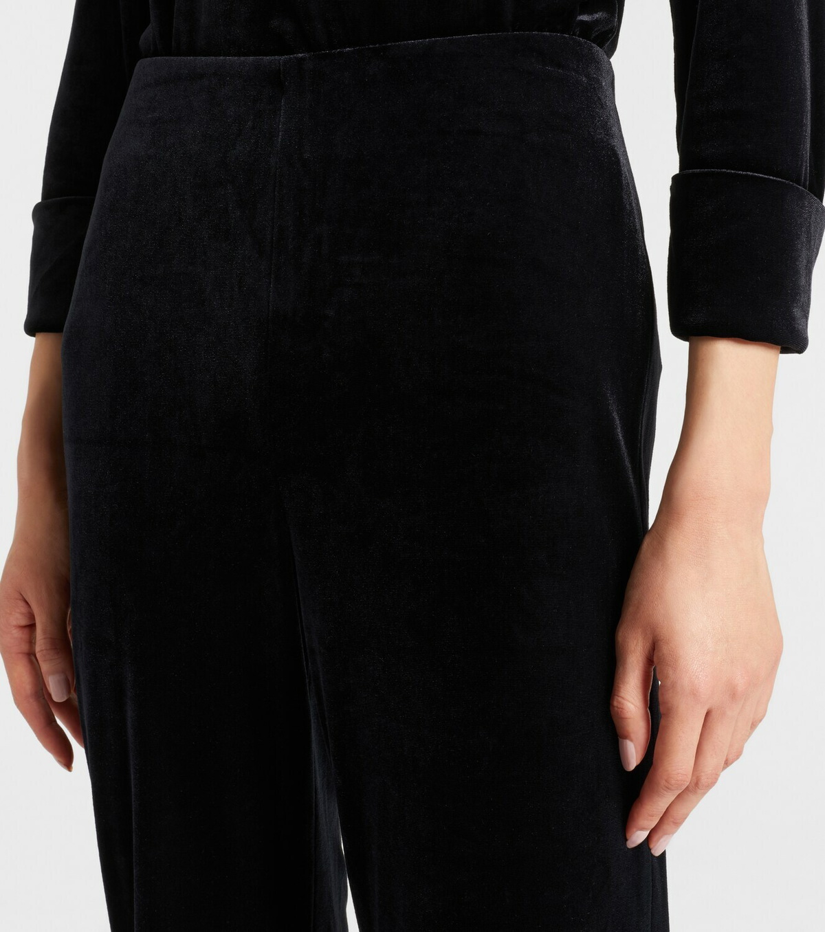 Dorothee Schumacher Soft Elegance high-rise velvet flared pants