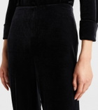 Dorothee Schumacher Soft Elegance high-rise velvet flared pants