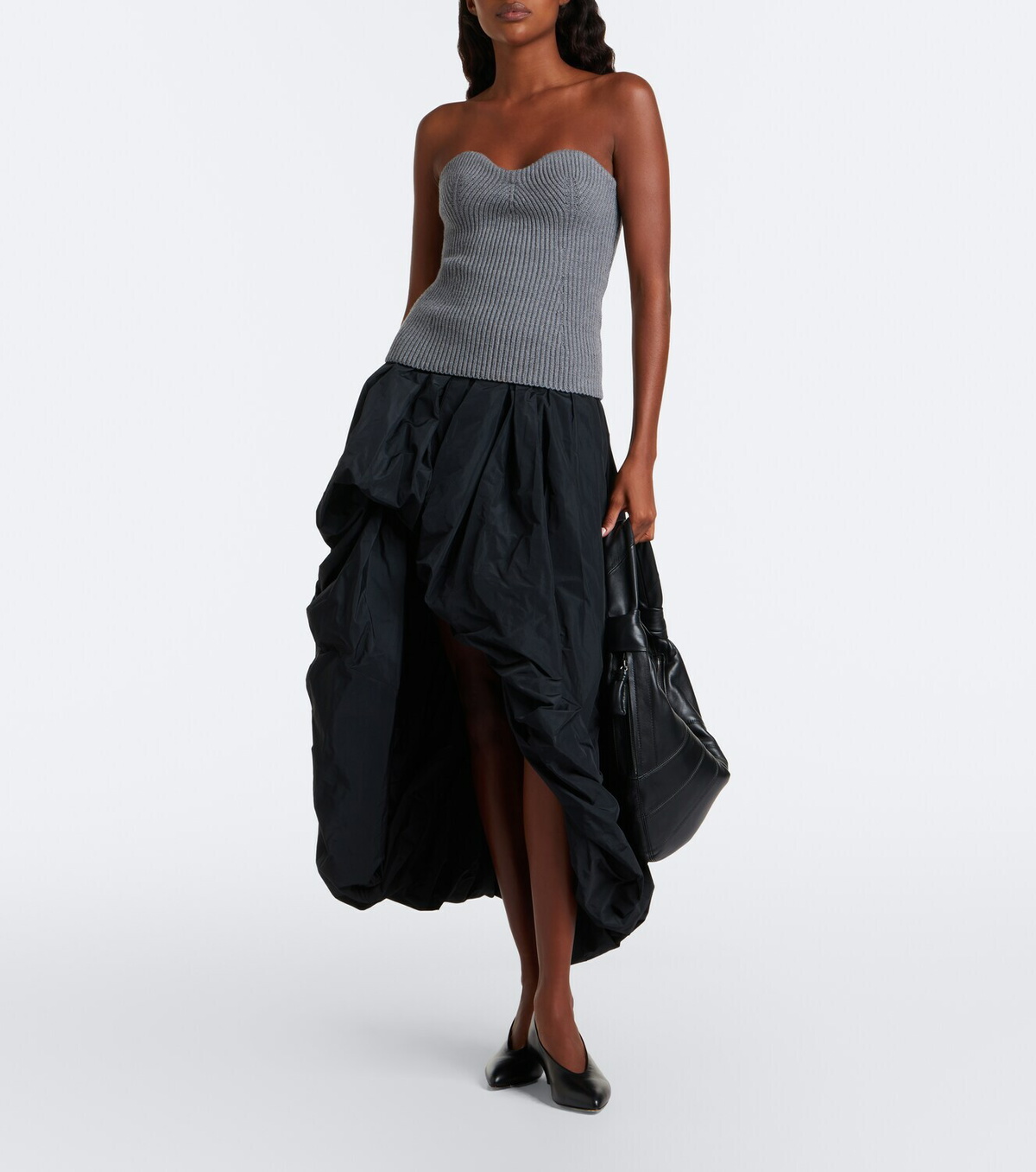 Jil Sander Wool-blend bustier top