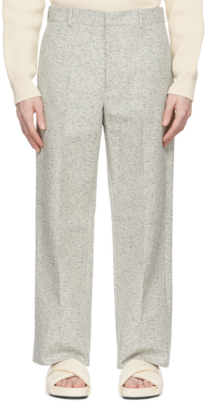 Photo: Jil Sander SSENSE Exclusive Beige & Black Straight-Leg Trousers