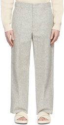 Jil Sander SSENSE Exclusive Beige & Black Straight-Leg Trousers