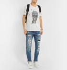 Alexander McQueen - Skinny-Fit Distressed Selvedge Denim Jeans - Men - Indigo