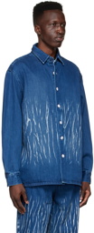 Xander Zhou Blue Denim Shirt