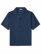 Onia - Air Convertible-Collar Linen and Lyocell-Blend Shirt - Blue