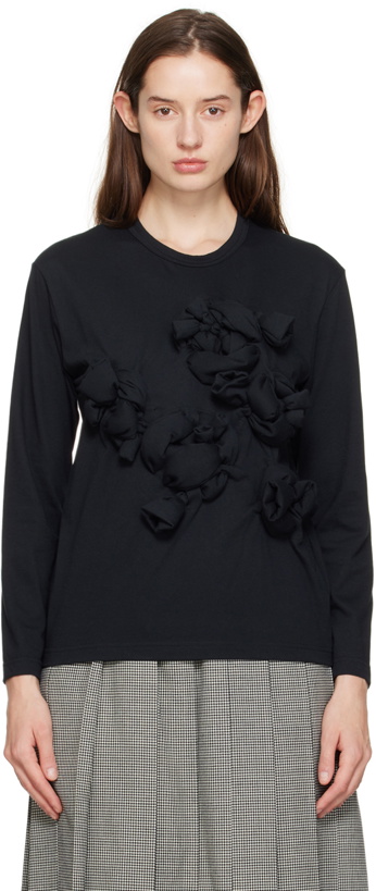 Photo: Comme des Garçons Black Knotted Long Sleeve T-Shirt