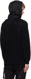 VEIN Black Double Zip Cardigan