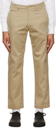 Nanamica Khaki Straight Chino Trousers