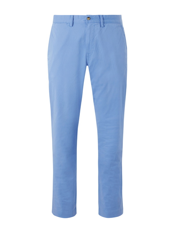 Photo: Polo Ralph Lauren - Straight-Leg Cotton-Blend Trousers - Blue