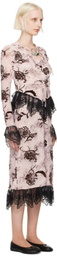 Chopova Lowena Pink Carolyn Hatch Midi Dress