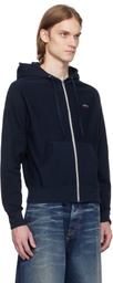 Noah Navy Classic Lightweight Zip-Up Hoodie