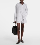 Asceno Cairo striped cotton-blend shorts