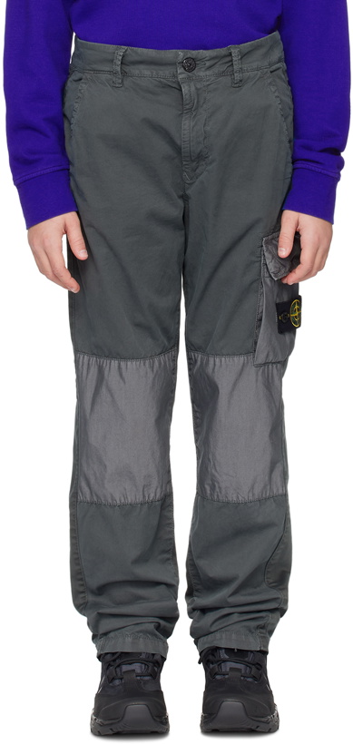 Photo: Stone Island Junior Kids Gray 30510 Cargo Pants