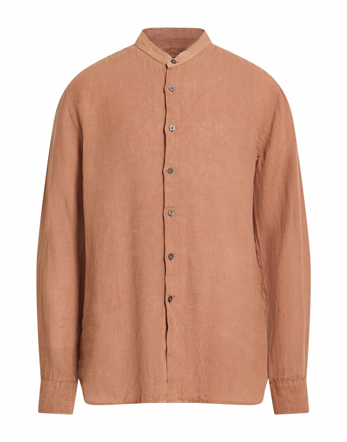120% Lino Mens Shirt in Brown