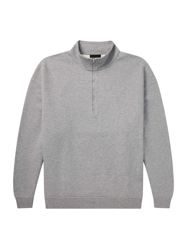 Photo: Canada Goose - Rove Half-Zip Cotton-Jersey Sweater - Gray