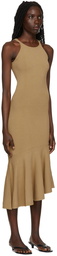 DEVEAUX NEW YORK Khaki Charlize Midi Dress