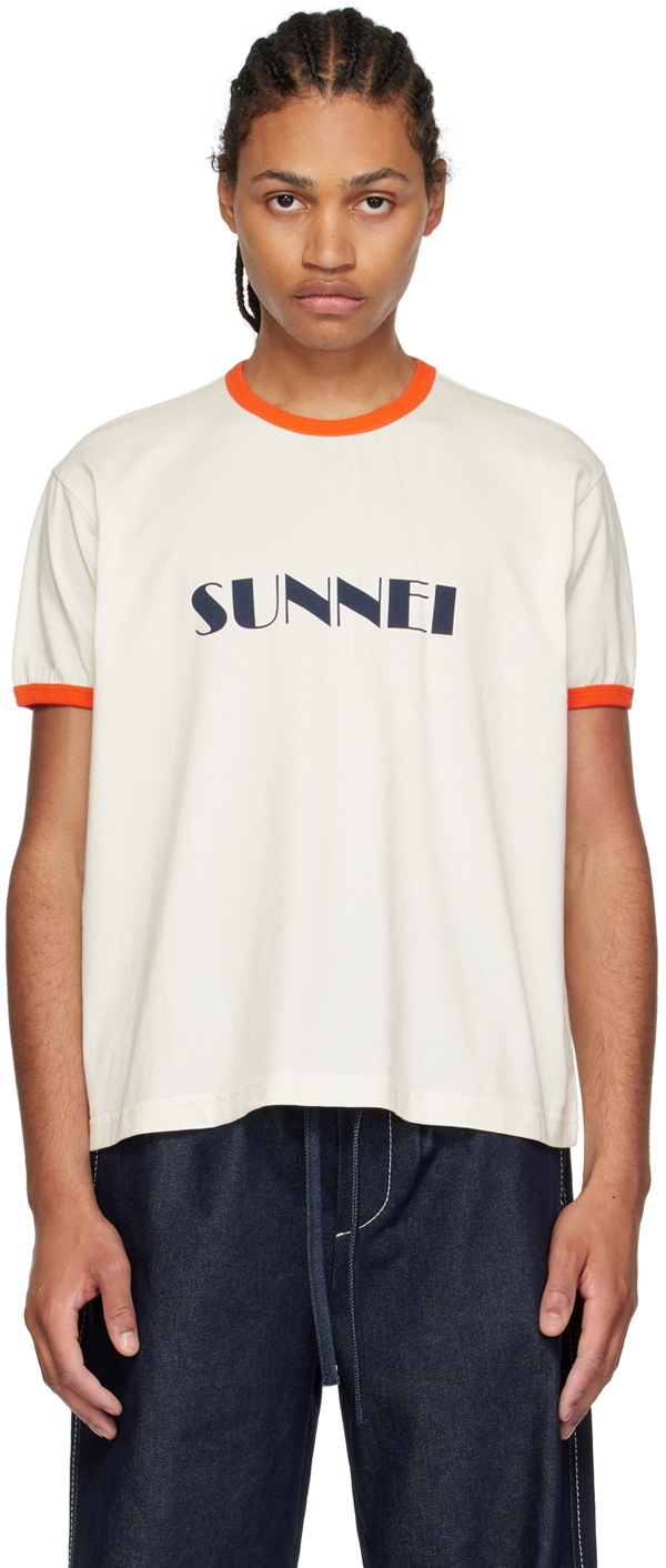 SUNNEI Off-White Cotton T-Shirt