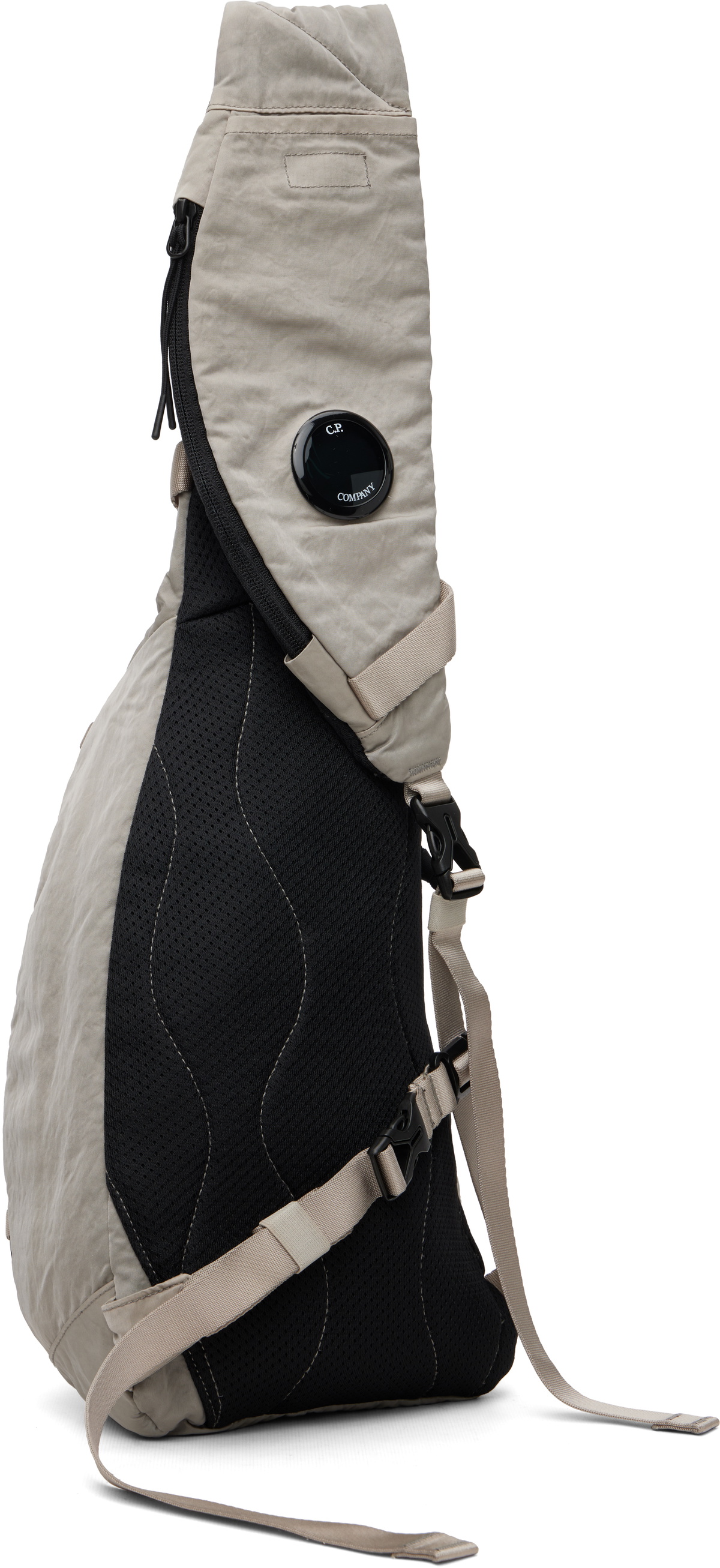 C.P. Company Gray Nylon B Crossbody Backpack