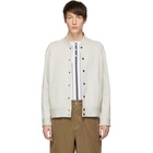 Harris Wharf London Off-White Raglan Bomber Jacket