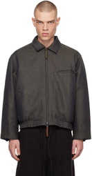 Aviva Jifei Xue Indigo Zip-Up Reversible Denim Jacket