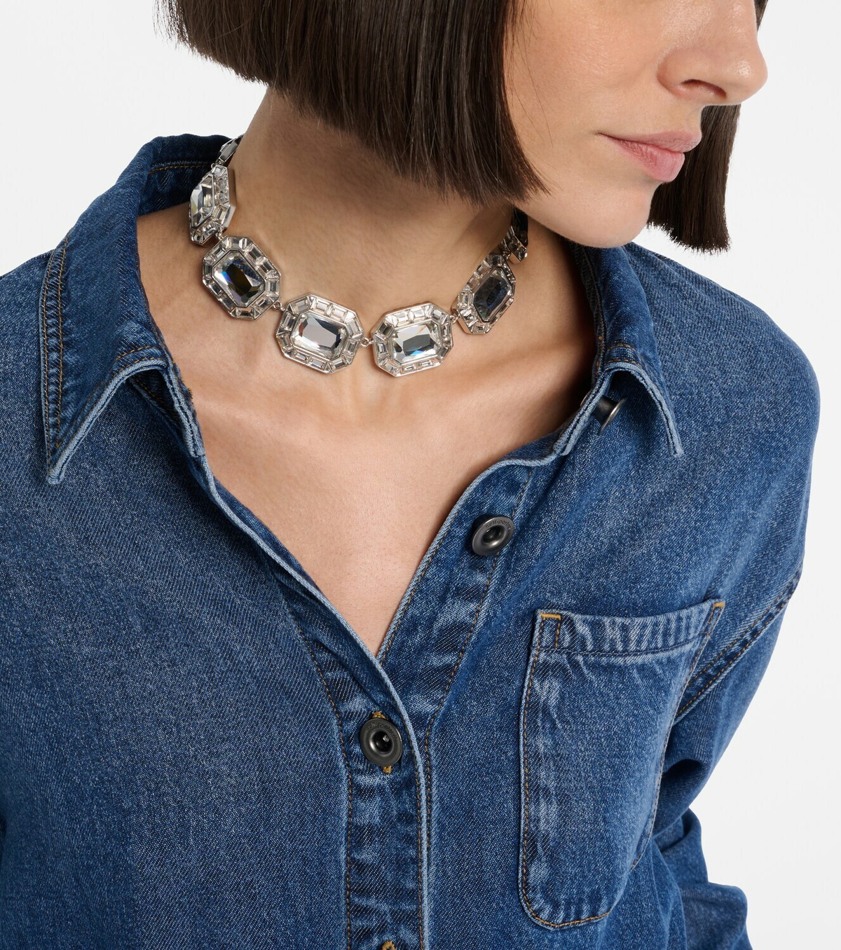 Self-Portrait Crystal-embellished choker