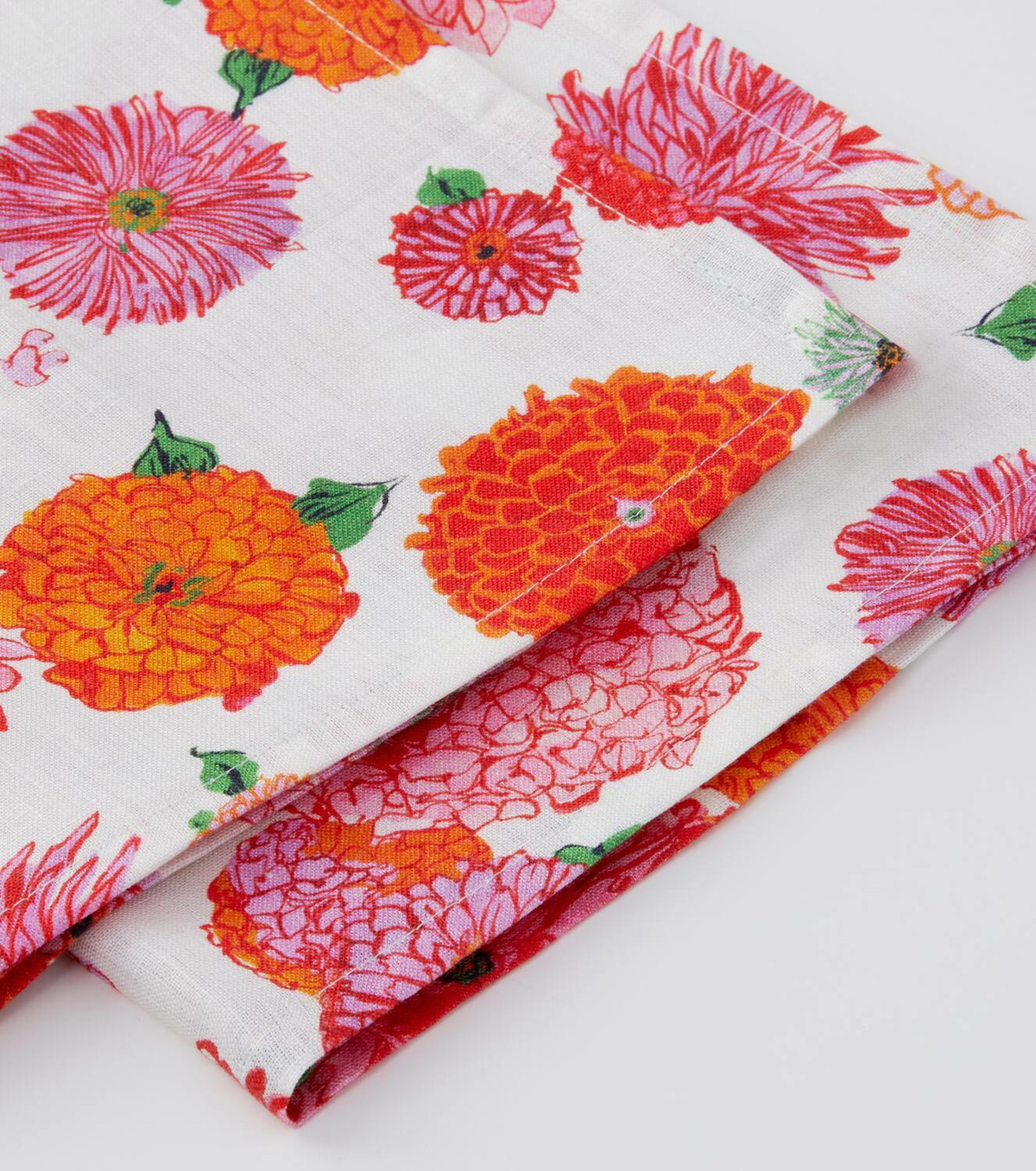 La DoubleJ Bright Blooms Large set of 2 napkins
