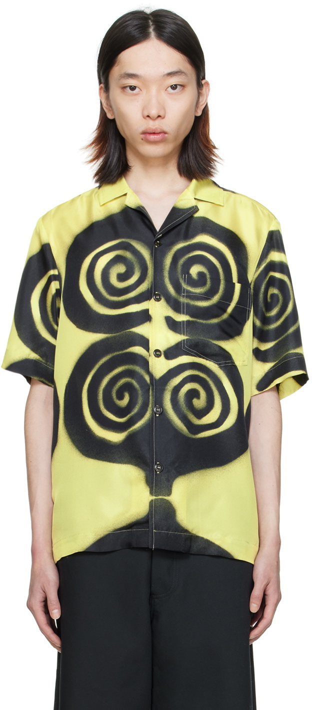 Nanushka Black & Yellow Bodil Shirt